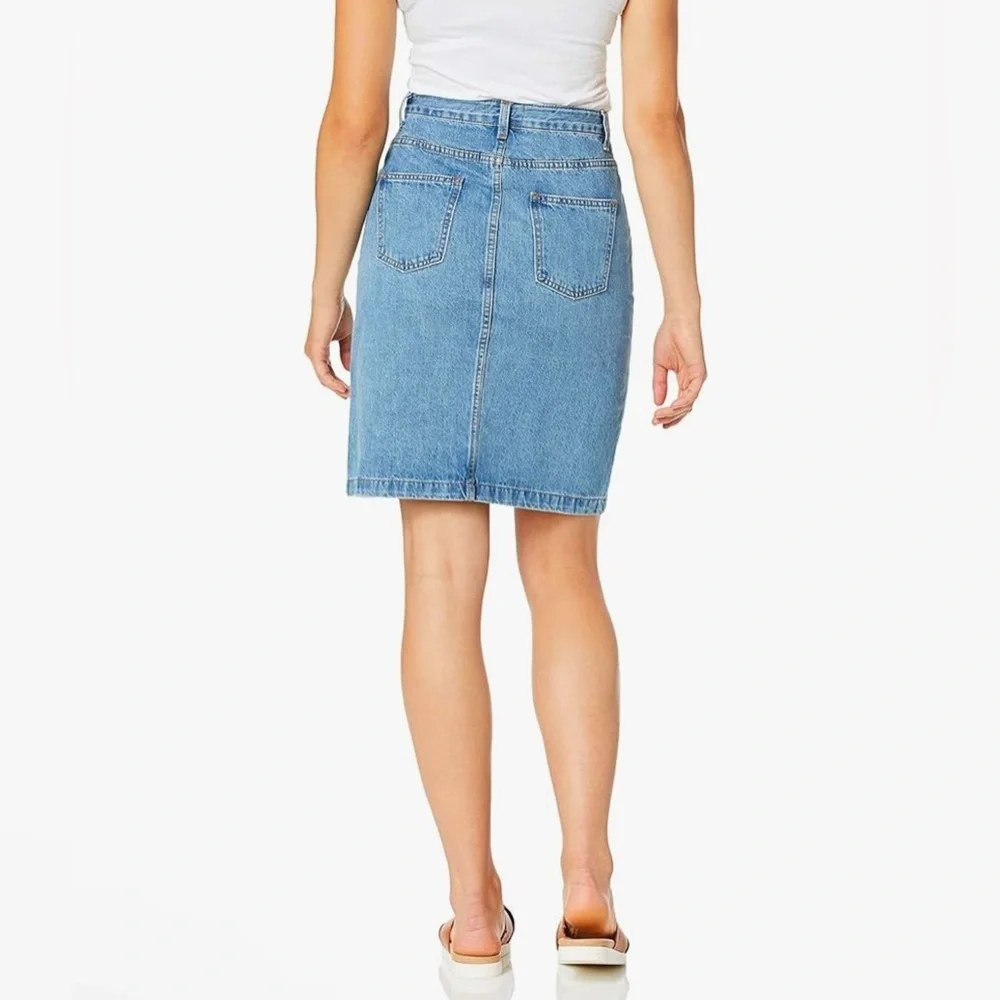 EVIDNT PENCIL SKIRT DENIM Size 26, slit to mid skirt NWT - Picture 4 of 6